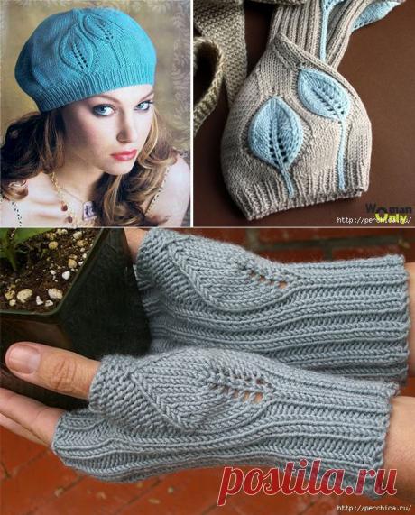 Последний лист и первый снег - cвяжем вместе Leaf beret