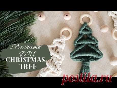DIY Macrame Christmas Tree, Christmas Ornament Tutorial - YouTube