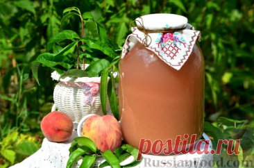 Рецепт: Морс из персиков (на зиму) на RussianFood.com