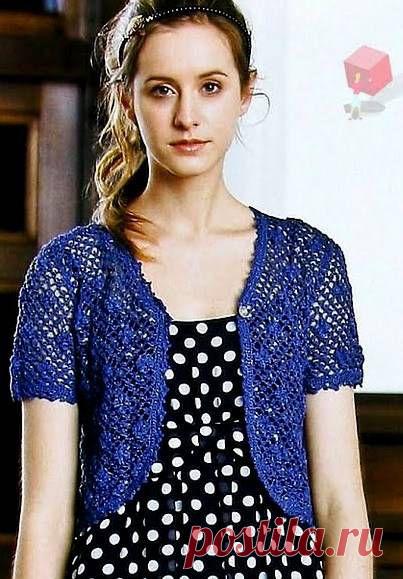 Жакет летний ажурный крючком