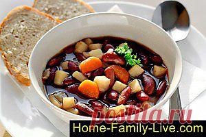 Фасолевый суп - пошаговый фоторецепт - суп с красной фасолью лобио | Кулинарные рецепты