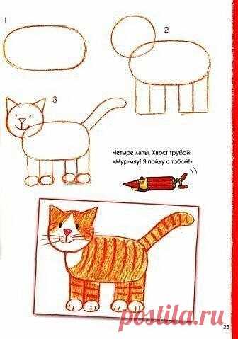 Простые уроки рисования. Рисуем всей семьей.