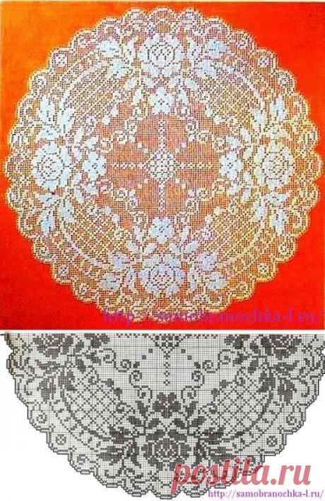 Салфеточка в филейной технике | САМОБРАНОЧКА - сайт для рукодельниц, мастериц