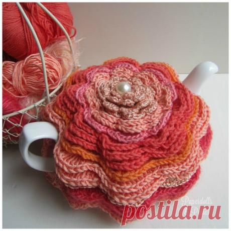Вязание. Грелки для чайничков.