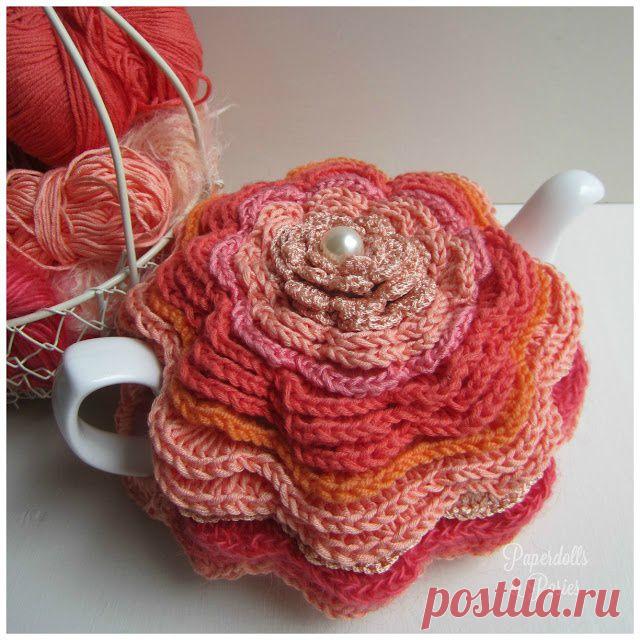 Вязание. Грелки для чайничков.