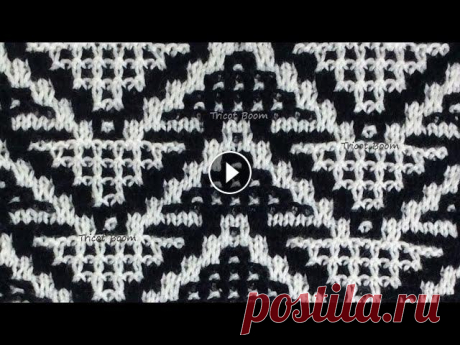 Узор &quot;Треугольники&quot;. Мозаика и ленивый жаккард. Вязание спицами. В видео показано пошаговое выполнение узора, который вяжется по схеме с лицевой и изнаночной сторон. Узор выполнен тремя техниками вязания: платочная,...