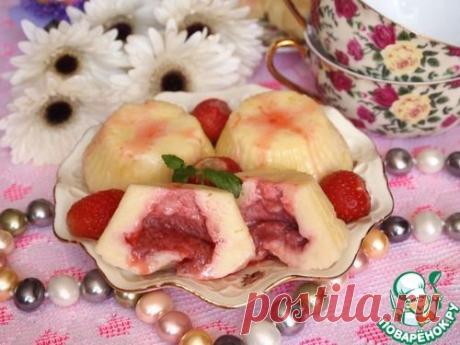 Ленивые вареники с клубникой на пару - кулинарный рецепт