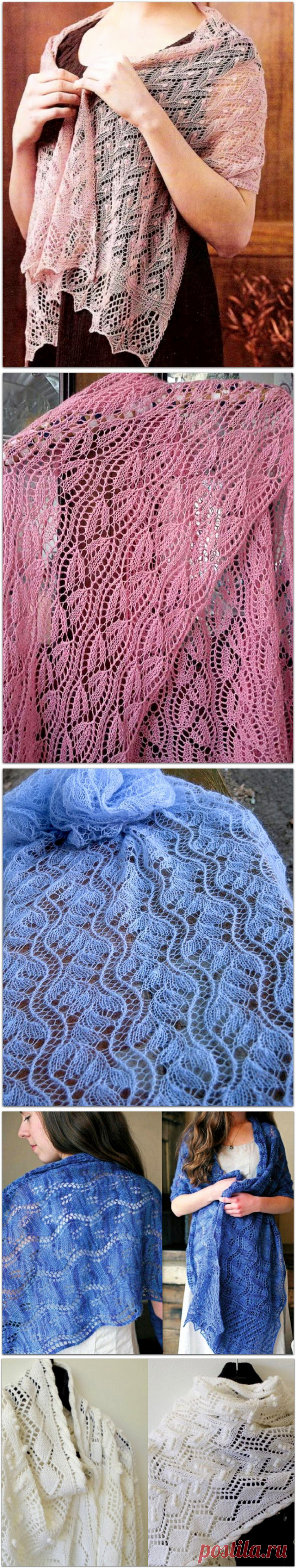 Подбираем модный аксессуар: 7 стильных ажурных палантинов спицами | Paradosik_Handmade | Яндекс Дзен