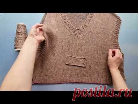 Описание жилета из 100% буретного шёлка.