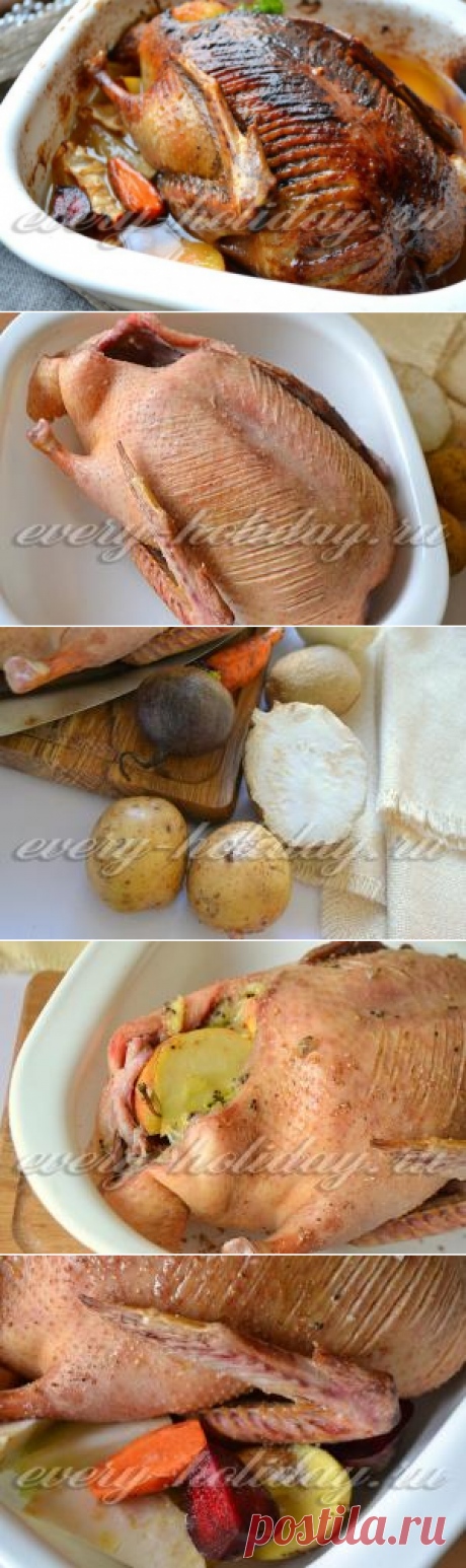 Утка с овощами и яблоками - рецепт с фото