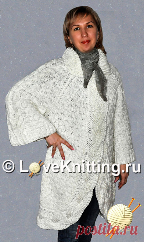 Нарядное полупальто | Loveknitting.ru