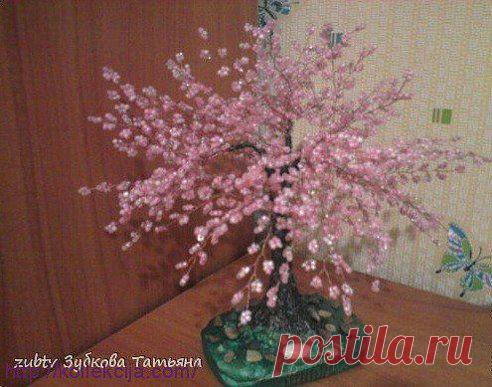 Как сделать сакуру из бисера своими руками.
http://kollekcija.com/sakura-iz-bisera-svoimi-rukami-avtor-tatyana-zubkova/