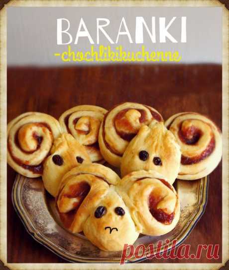 Baranki drozdzowe z marmolada |