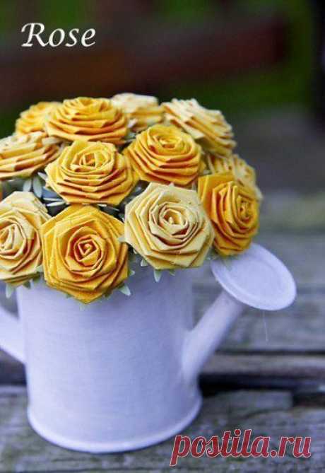 Розочки из бумаги