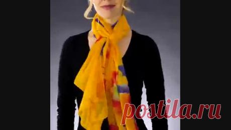 Завязываем платки и шарфики красиво!