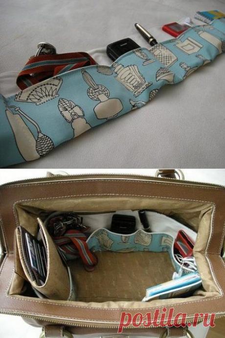 Как сшить органайзер для сумки: подробное описание по шитью