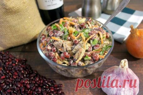 Салат с куриной печенью и фасолью рецепт с фото пошагово - 1000.menu