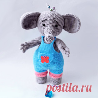 Слонёнок Тома амигуруми. Схемы и описания для вязания игрушек крючком! Бесплатный мастер-класс от Лилии Искаковой по вязанию слонёнка по имени Тома - персонаж детского мультсериала "Тима и Тома". Высота вязаного…