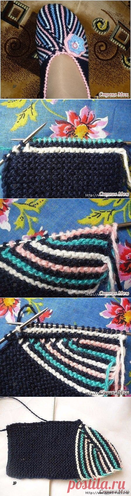 Очаровательные следки с цветком: мастер-класс по вязанию спицами!