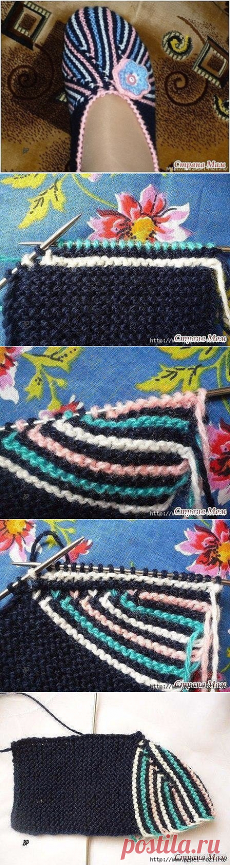 Очаровательные следки с цветком: мастер-класс по вязанию спицами!