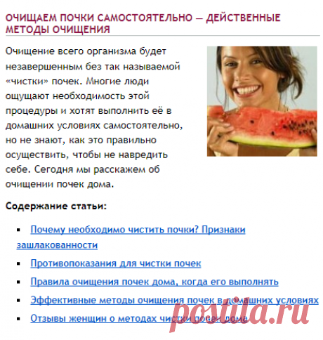 Как правильно почистить почки дома? Очищение почек.