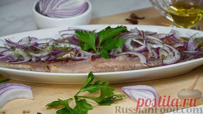 Рецепт: Малосольная сельдь домашнего посола на RussianFood.com