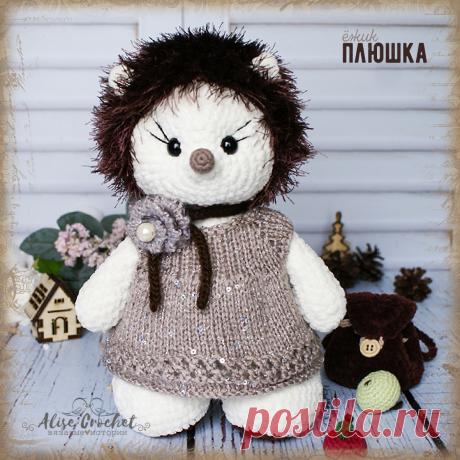 вязаная крючком игрушка Ежик