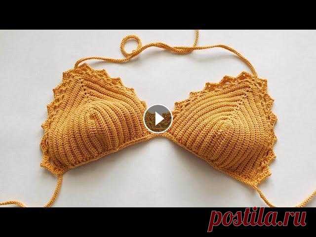 Мастер-класс ✨ вязаный крючком купальник #kotikova_simpletop Сказать спасибо: Пряжа: Alize Diva Stretch (92% микрофибра и 8% эластан, 100гр/400м) Крючок: 2,5мм и 2мм Расход: 25гр Данные для второго размера груди...