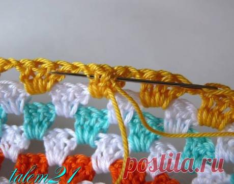 Смена цвета нитки при многоцветном вязании - Вязание - Моя копилочка