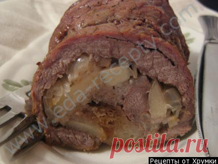 Каждый день новые рецепты. МЯСНОЙ РУЛЕТ С ЛУКОМ