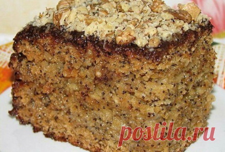 Торт "Медово-маковый". Коржи получаются нежные, с лёгким медовым ароматом.Готовится быстро,а съедается ещё быстрее