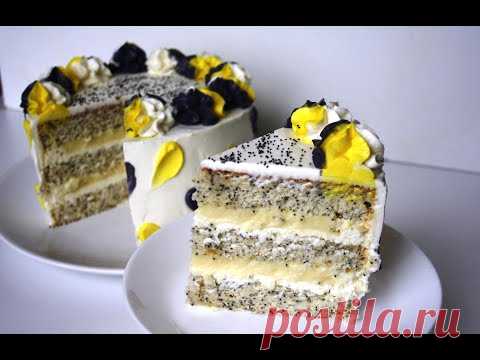 Торт Мак Лимон / Маковый торт с лимонным курдом / Poppy seed cake with lemon curd
