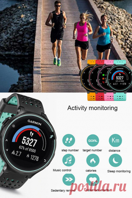 Оригинальные Смарт-часы Garmin forerunner 235 для бега, мужские и женские Смарт-часы с шагомером, пульсометром. Помогающие в спорте и плавании.