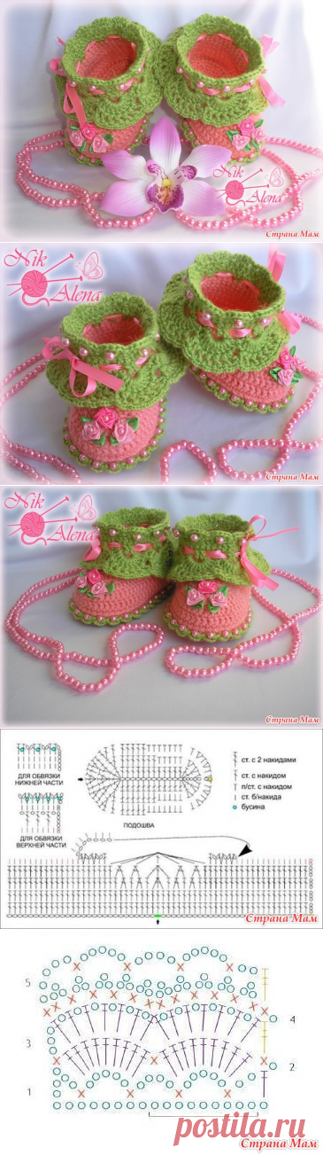 "Варварин башмачок" или пинетки для маленькой принцессы