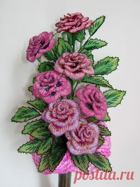 (129) Печальные розы | Beaded flowers