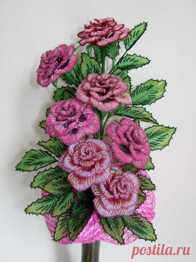 (129) Печальные розы | Beaded flowers