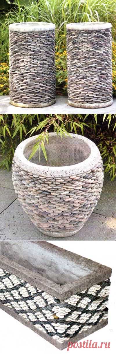 7 идей по декору цветочных горшков и кашпо