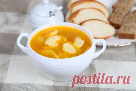 Быстрый куриный суп «Лентяй» с сырными рулетами — Фактор Вкуса