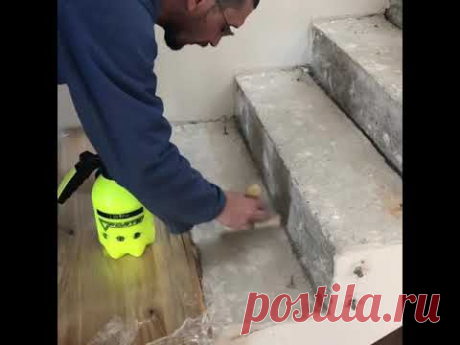 Облицовка бетонной лестницы деревом «Пластика Дерева»