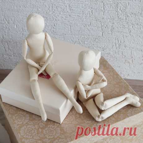 Этель 40 см. Заготовка интерьерной куклы из текстиля, подвижная кукла