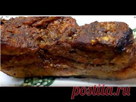 СЕКРЕТ ПРИГОТОВЛЕНИЯ ГРУДИНКИ В ДУХОВКЕ . // Сочная , вкусная  , красивая и аппетитная .//