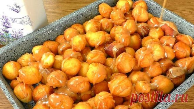 Вкусные творожные пончики в сливочной карамели. Разлетаются как семечки!