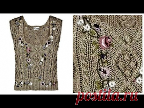 КРУТОЙ ТОП СПИЦАМИ ОТ VALENTINO. летняя майка спицами- описание вязания. вязание