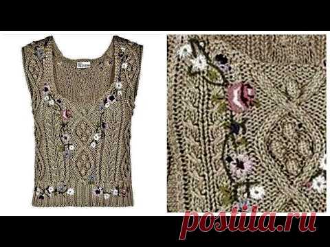 КРУТОЙ ТОП СПИЦАМИ ОТ VALENTINO. летняя майка спицами- описание вязания. вязание