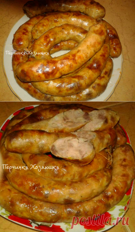 Домашняя колбаса из свинины и курицы - Перчинка хозяюшка