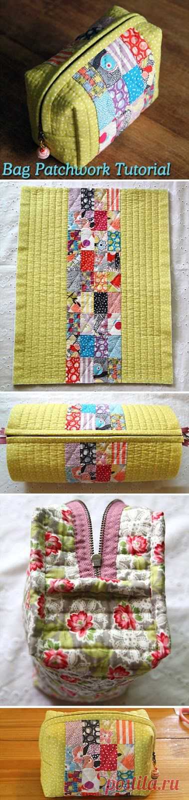 Small Bag of Patchwork DIY tutorial ~ http://www.handmadiya.com/2015/08/small-bag-of-patchwork-diy-tutorial.html