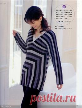 Модель, связанная углом - Вязание - Страна Мам