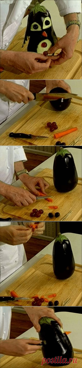 Пингвин из баклажана &raquo; Рецепты и кулинария на Zemmrate