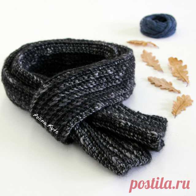 Polina Kuts: Классический шарф крючком.