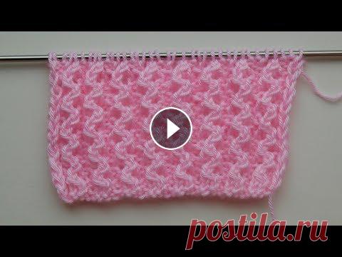 Ажурные узоры спицами. Ажурная змейка. Рельефный ажурный узор "Змейка" хорошо смотрится и в тонких и в толстых нитках. Рапорт узора 4 петли и 4 ряда. Прежде чем вязать основной ри...